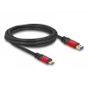 Cabo USB DeLOCK 80618 10 Gbit/s Type-A para Type-C 2m vermelho metal