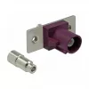 Ficha coaxial DELOCK 89819 FAKRA D macho, contactos dourados, 21,2×24×7,5 mm