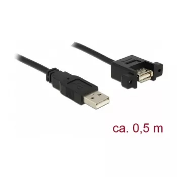 Cabo USB DeLOCK 85461 USB 2.0 0,5 m preto