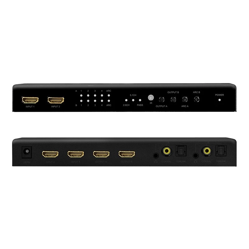 Switch HDMI 4x2 portas 4K/60Hz