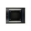 Armário Rackmount Extralink 6U 600x600 AZH preto montado na parede, basculante