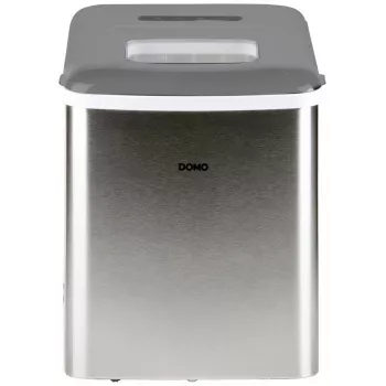 Máquina de gelo portátil Domo DO9253IB — 12 kg/24h, depósito de água de 1,8 l, aço inoxidável
