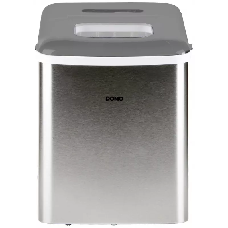 Máquina de gelo portátil Domo DO9253IB — 12 kg/24h, depósito de água de 1,8 l, aço inoxidável