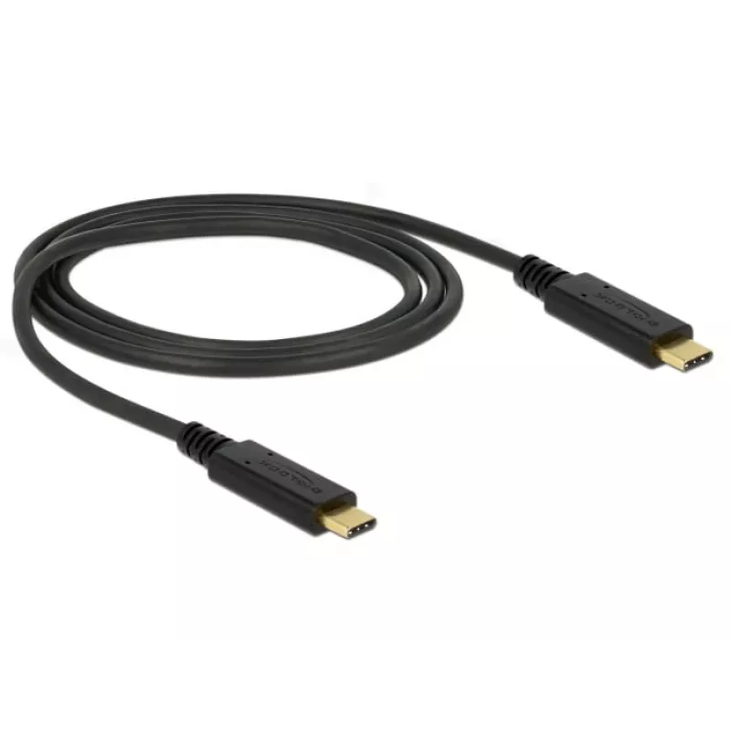 Cabo USB DeLOCK 85531 USB 3.2 Gen 2 1 m USB C preto