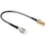 Cabo coaxial DeLOCK 88586 0,2m preto