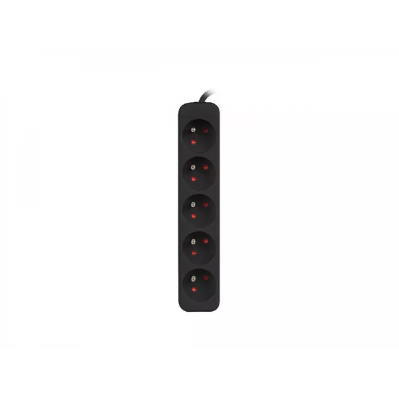 Extensão elétrica Lanberg PS0-05E-0150-BK 1,5 m 5 tomadas AC Interior Preto