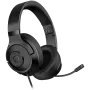 LORGAR Noah 101, headset gaming com microfone, ligação jack 3,5 mm, comprimento do cabo 2 m, design dobrável, almofadas de couro ecológico PU, tamanho: 185*195*80 mm, 0,245 kg, preto