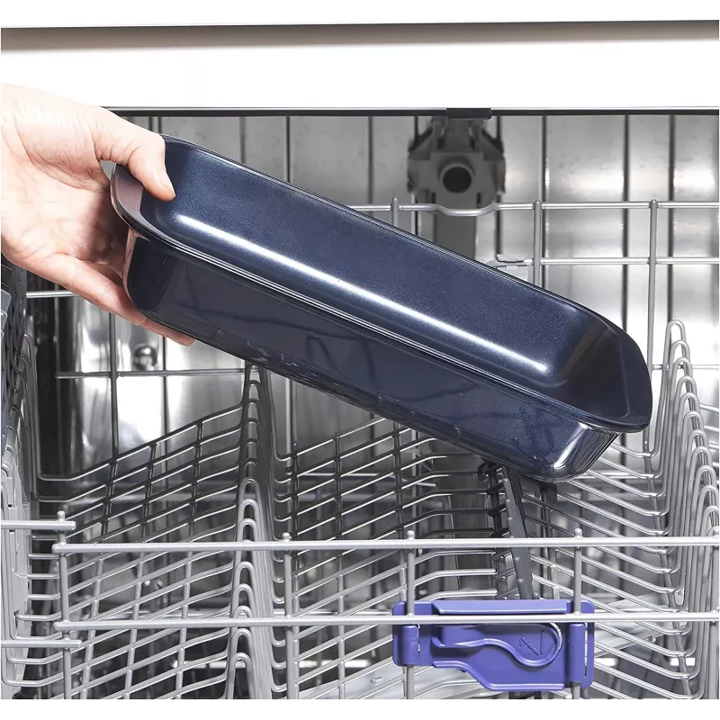 Assadeira de vidro Russell Hobbs RH01143EU 29 cm, azul-marinho