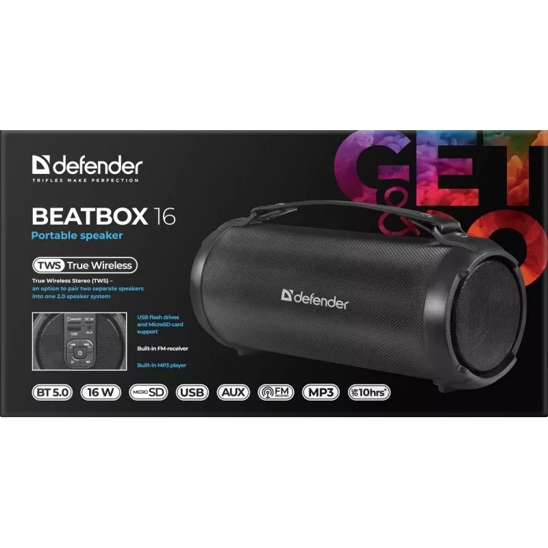 Altifalante Bluetooth BEATB OX 16W, 65216, DEFENDER