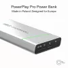 Bateria portátil Green Cell BPLGC20P 20800 mAh de iões de lítio, USB-C PD 65W, 2x USB-C + 1x USB-A, caixa em alumínio