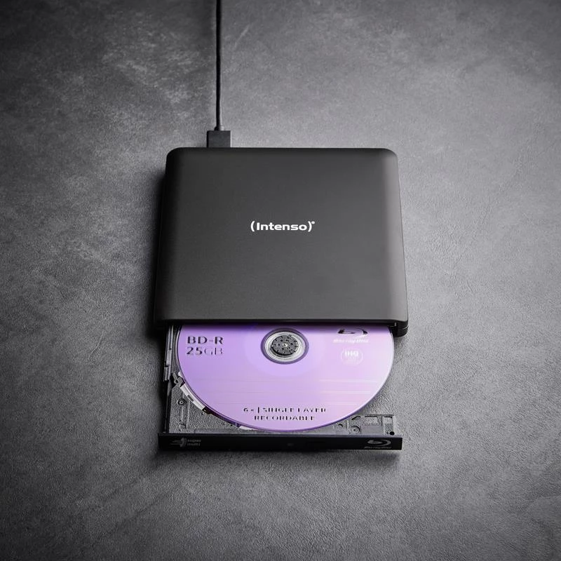 Intenso EOD 500BD Slim gravador Blu-ray externo, USB 3.2 Gen 1, preto