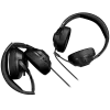LORGAR Noah 101, headset gaming com microfone, ligação jack 3,5 mm, comprimento do cabo 2 m, design dobrável, almofadas de couro ecológico PU, tamanho: 185*195*80 mm, 0,245 kg, preto