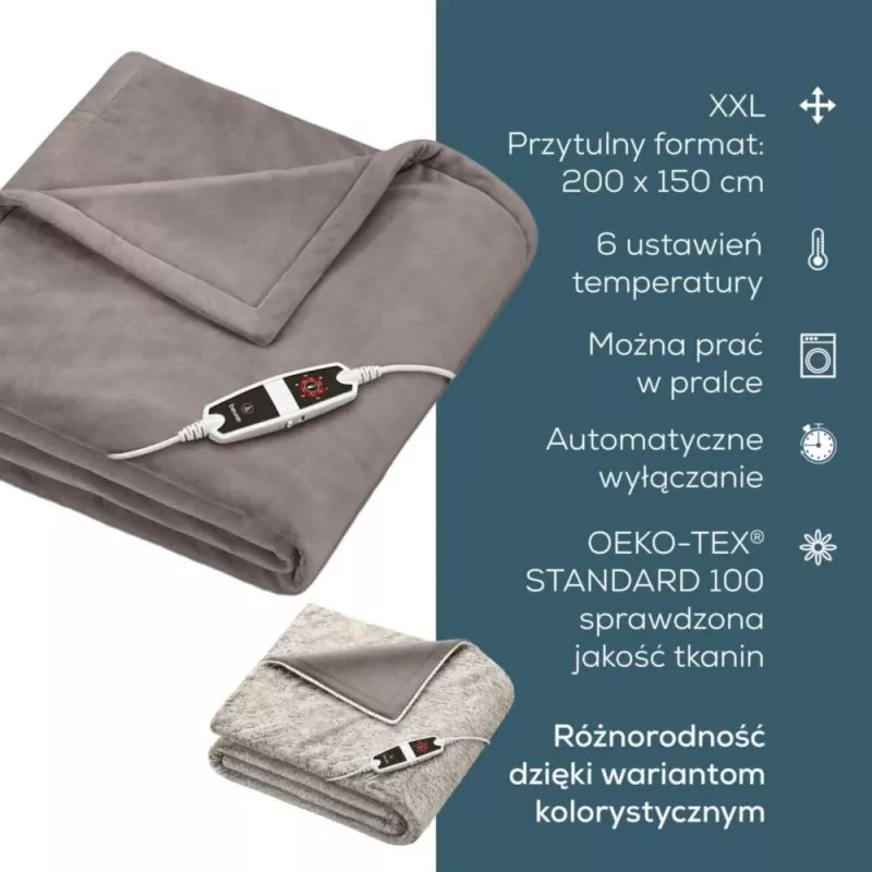 Cobertor elétrico Beurer HD 150 XXL Cosy Taupe