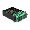 Cassete DeLOCK Fiber Optic HD MPO macho para 12× SC simplex fêmea 12 fibras monomodo 9/125 µm