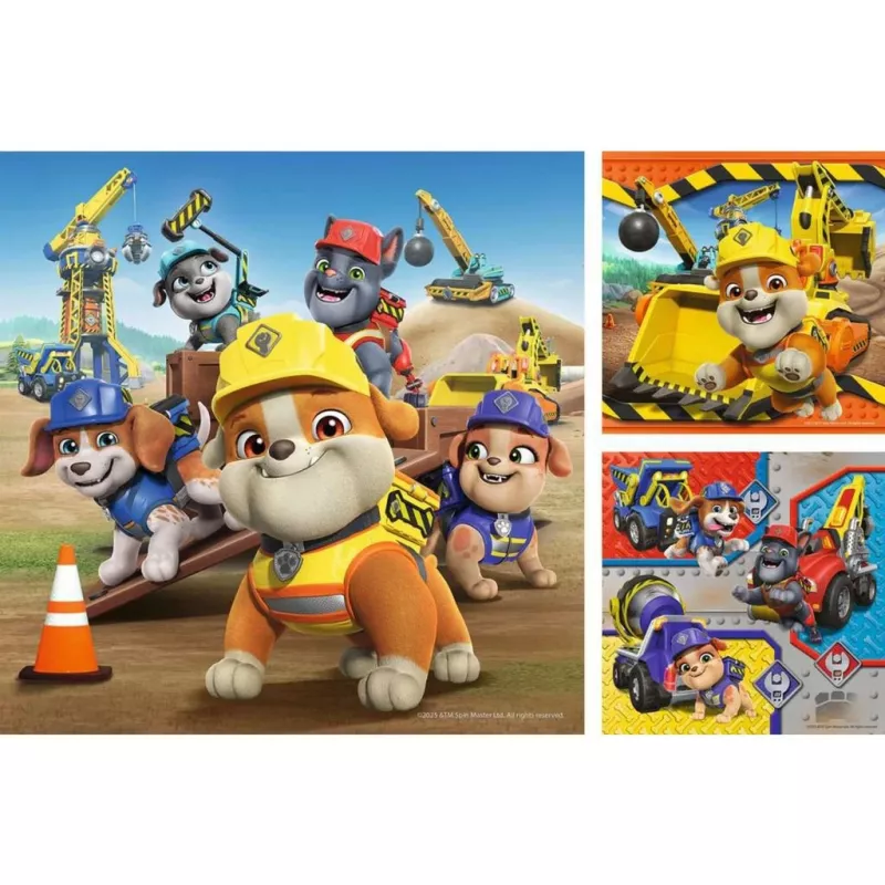Conjunto de puzzles infantis Ravensburger Rubble & Crew veículos de trabalho — 3 puzzles × 49 peças
