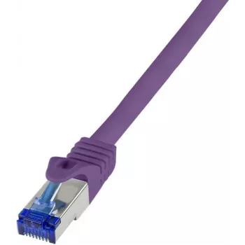 Logilink Professional Ultraflex - Cabo de patch - RJ-45 (M) para RJ-45 (M) - 50 cm - 6 mm - S/FTP - Cabo bruto Cat.7 (Cabo) / CAT 6a (Portas) - isento de halogéneos, moldado, alívio de tensão - roxo