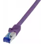 Logilink Professional Ultraflex - Cabo de patch - RJ-45 (M) para RJ-45 (M) - 50 cm - 6 mm - S/FTP - Cabo bruto Cat.7 (Cabo) / CAT 6a (Portas) - isento de halogéneos, moldado, alívio de tensão - roxo