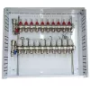 Distribuidor de piso radiante, 10 circuitos, com atuadores de termostato NC AC230V e caudalímetros