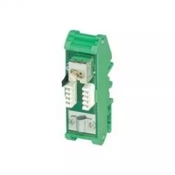 Patch panel PHOENIX-CONTACT FL-PP-RJ45 Cat.5e montagem em calha DIN, 8 portas RJ45