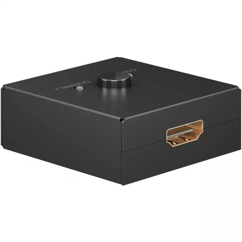 Goobay 58485 Comutador HDMI manual 2 para 1, 4K 30 Hz, Preto