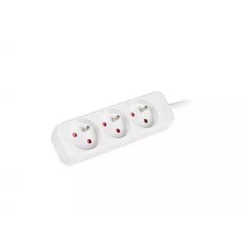 LANBERG PS0-03E-0300-W 3M Branco 3X 230V Extensão elétrica em cobre maciço