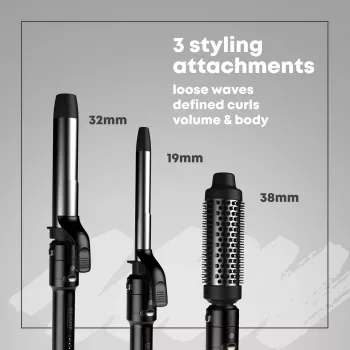 Styler de cabelo Revamp Multi Style Revolve CL-3500-EU 3-em-1 – escova, secador de cabelo, modelador de volume