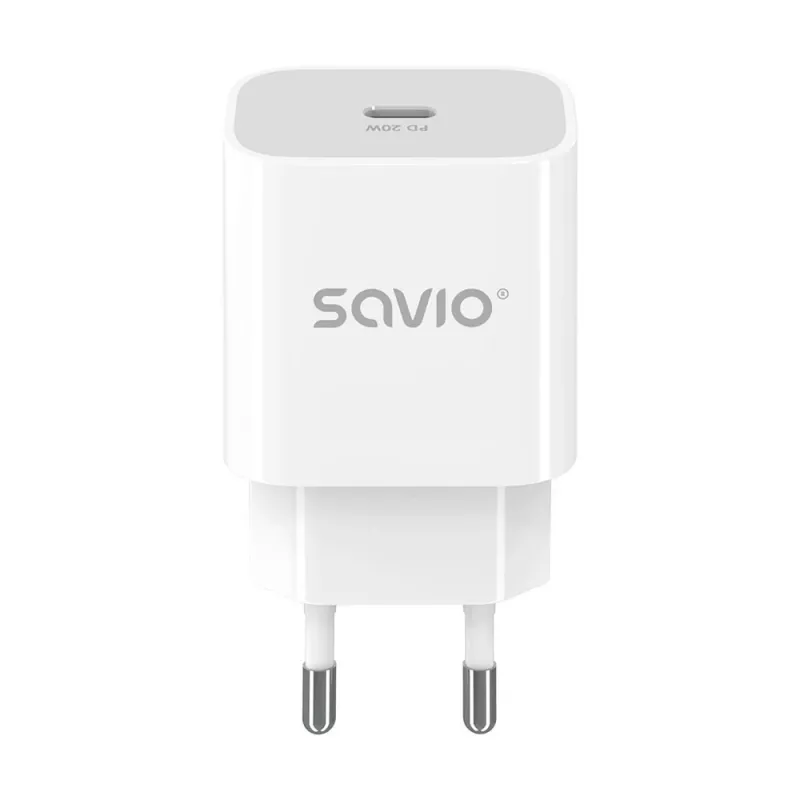 Carregador de parede 20W LA-09 USB-C QC, PD 3.0 Savio SAVLA-09