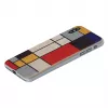 Capa para smartphone man and wood para iPhone X/XS, parte traseira em madeira, moldura branca