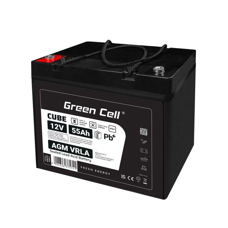Bateria AGM VRLA 12V 55Ah IP54