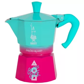Bialetti Moka Express Squid Game coleção de cápsulas - azul rosa