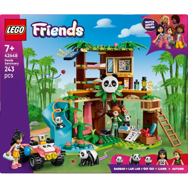 LEGO FRIENDS 42648 Santuário dos Pandas cuidados animais