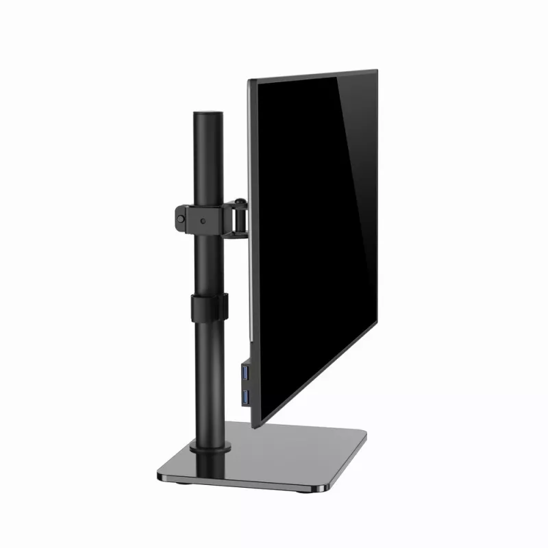 Suporte de secretária para monitor GEMBIRD MS-D1ST-03 totalmente articulado para ecrãs de 17–32 polegadas, aço, preto, VESA 75x75–100x100, 9 kg
