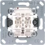 Botão JUNG 535 U, 1 polo (1P), 250 V AC, 10 A, com fios, metallic white