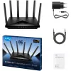 Router de mesa Cudy WR11000 — Tri-Band 2,4/5/6 GHz, Wi-Fi 7, 4× 2,5 Gigabit LAN, 5765 Mbit/s na banda de 6 GHz, 512 MB RAM