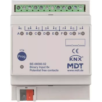 MDT BE-08000.02 entrada binária 8 vias, 4TE, REG (BE-08000.02)