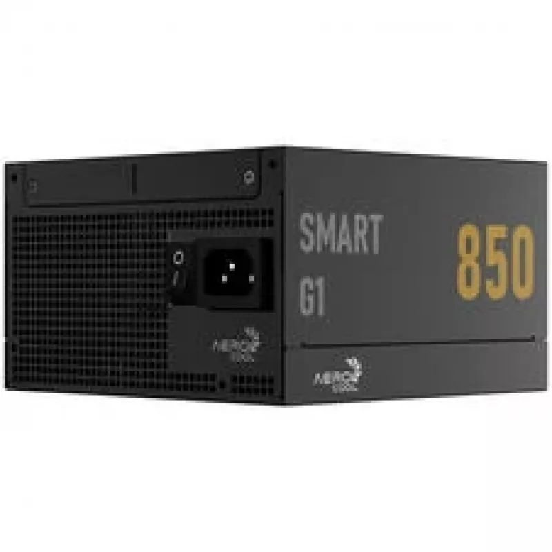 Fonte de alimentação AEROCOOL Smart G1 850W 80 PLUS Gold, ATX 3.1, PCIe 5.1, preto