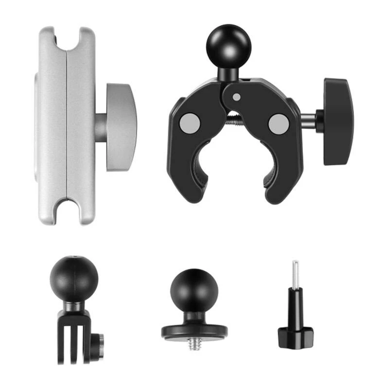 Suporte de mota PULUZ para action cams (DJI, GoPro, Insta360) (preto)