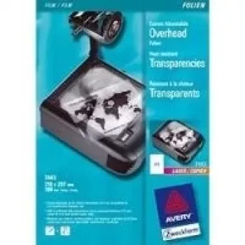 Avery Zweckform 3563 - Transparência - 5,12 mm - transparente - A4 (210 x 297 mm) - 100 folhas (3563)