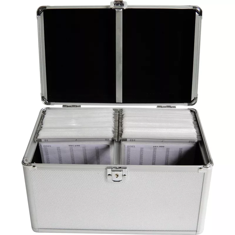 Caixa MediaRange BOX75 para 200 discos prateado