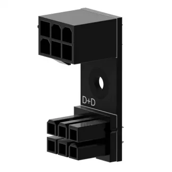 Adaptador PCIe 180° de 6 pinos D+D Singularity SC-A-PCIE6-DD para GPU/conector de alimentação PCIe