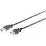 Cabo USB-A para USB-A ShiverPeaks 13-24025, USB 2.0, 1 m, preto