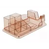 Organizador de secretária DeLOCK 18341 transparente castanho plástico 145x250x85mm