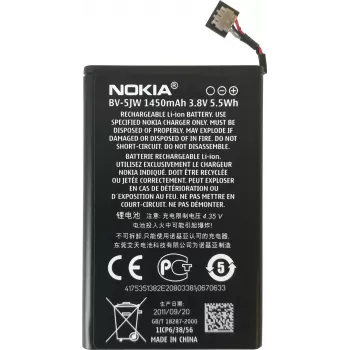 Bateria de iões de lítio Nokia BV-5JW para N9, Lumia 800.. (BV-5JW)