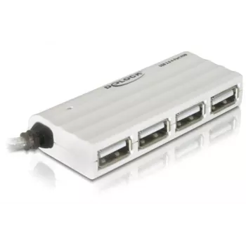 Hub USB DeLOCK 87445 4 portas externo 480 Mbit/s branco