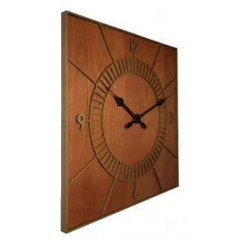 Relógio de parede NeXtime 3112br Wood Square, 50x50 cm, castanho
