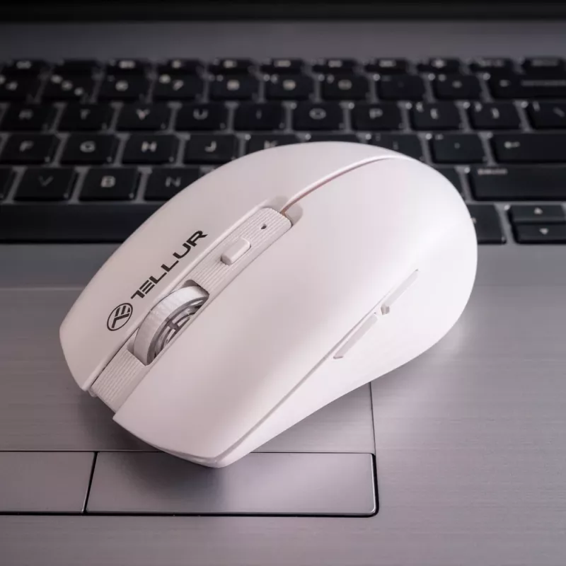 Rato sem fios Tellur Silent Click branco