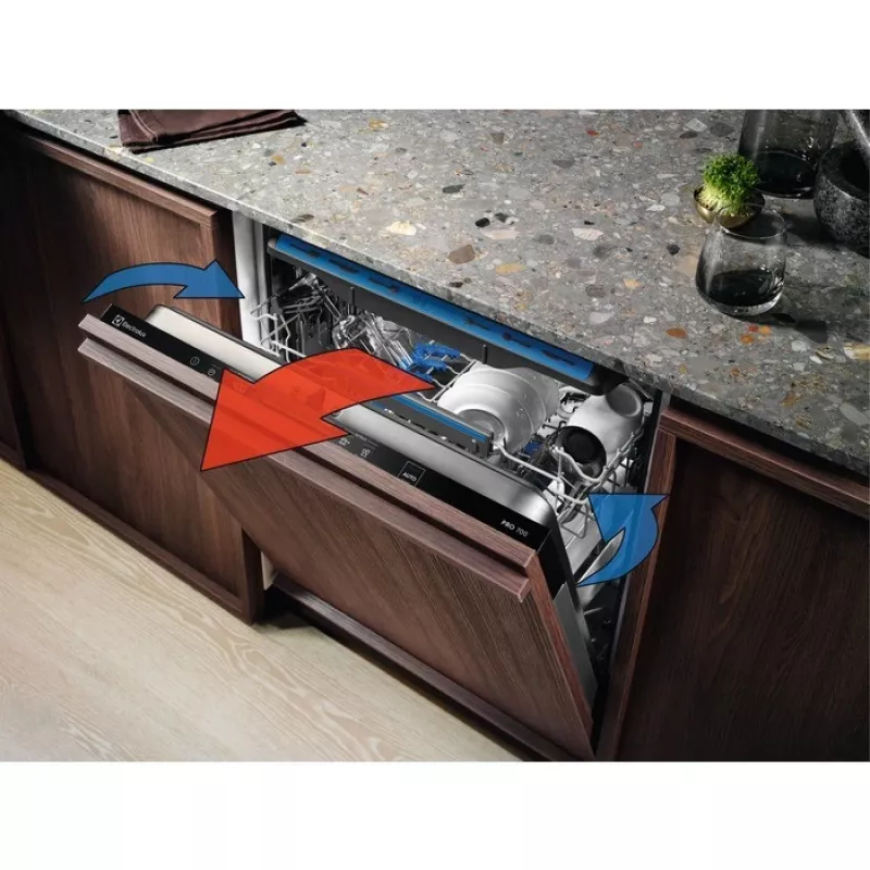 Máquina de lavar loiça encastrável Electrolux EEM43201L, slim 45 cm, 10 conjuntos de louça, 46 dB, Inverter