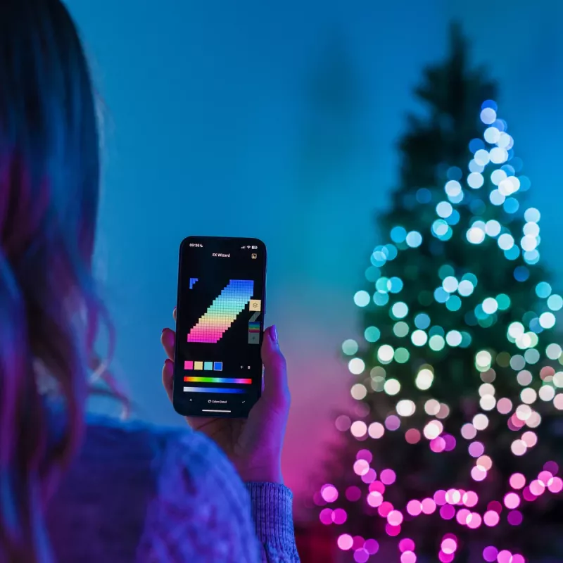 Twinkly Candies Luzes de Natal LED TWKP100RGB-T 6 m 100 luzes em forma de conta