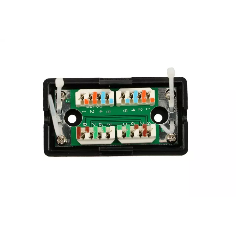 Tomada Extralink para cabo Cat5e UTP, plástico, preto, 1 porta