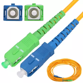 Patchcord Extralink SC/APC-SC/UPC monomodo simplex G652D 3mm 0.5m